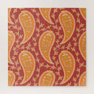 Maroon Paisley: Türkischer Cucumber-Ornament. Puzzle
