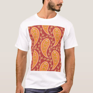 Maroon Paisley: Türkischer Cucumber-Ornament. T-Shirt