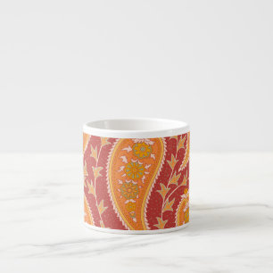 Maroon Paisley: Türkisches Gurken-Ornament. Espressotasse