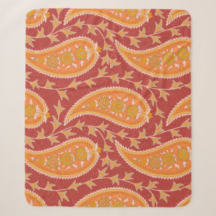 Maroon Paisley: Türkisches Gurken-Ornament. Sherpadecke