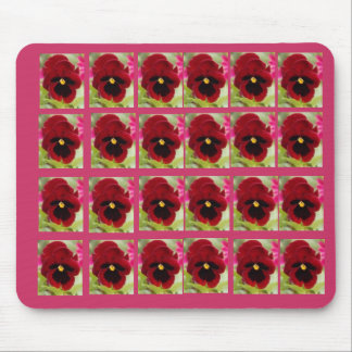 Maroon Pansy Mouse Pad Mousepad