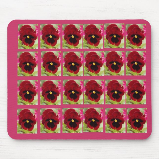 Maroon Pansy Mouse Pad Mousepad (Vorne)