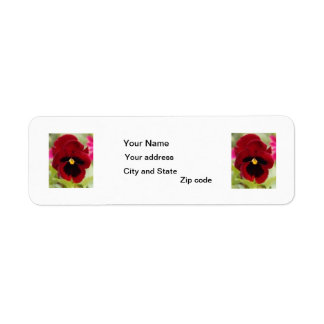 Maroon Pansy Rücksendeadressen-Aufklebers
