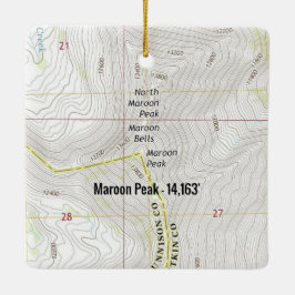 Maroon Peak Colorado Fourteener Keramikornament