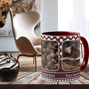Maroon Personalisiert Foto Rahmen Kaffee Tasse