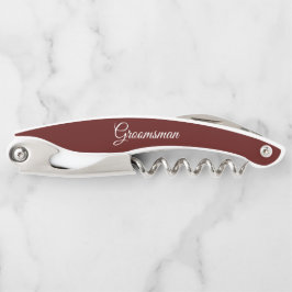 Maroon Personalisiert Wedding Trauzeuge Kellnermesser