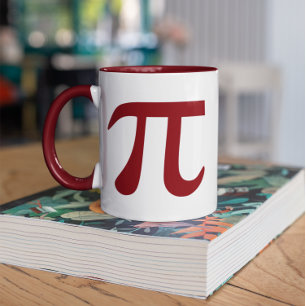 Maroon Pi Symbol Tasse