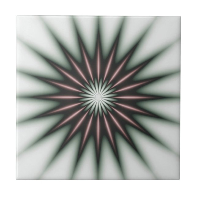 Maroon Radiant Pattern Fliese (Vorderseite)