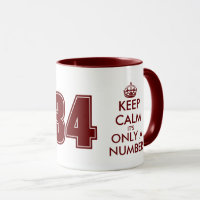 Maroon Red behielt Ruhe 34. Geburtstag Kaffee Tass