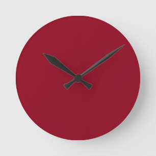 Maroon Red Clock Runde Wanduhr