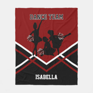 Maroon Red Dance / Cheer Team Kids Fleece Blanket