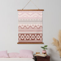 Maroon Red Mauve Blush Pink Taupe Beige Tribal Kun