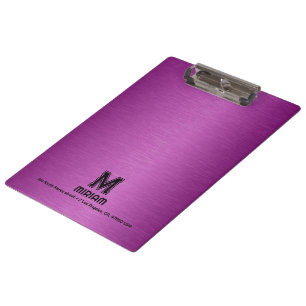 Maroon Red Metallic Textur Custom Black Text Klemmbrett