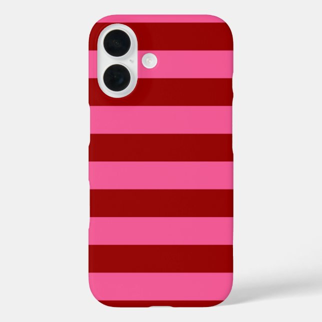 Maroon Red Pink Stripes Design Case-Mate iPhone Hülle (Rückseite)