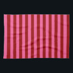 Maroon Red Pink Stripes Design Geschirrtuch<br><div class="desc">Maroon dunkelrote und rosa Streifen dekorative horizontale nahtlose Wiederholmuster Design</div>