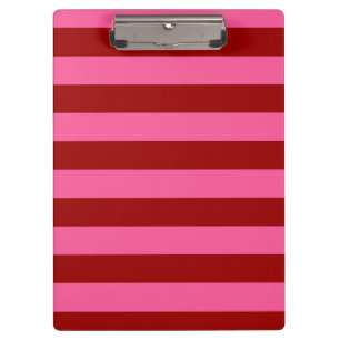 Maroon Red Pink Stripes Design Klemmbrett
