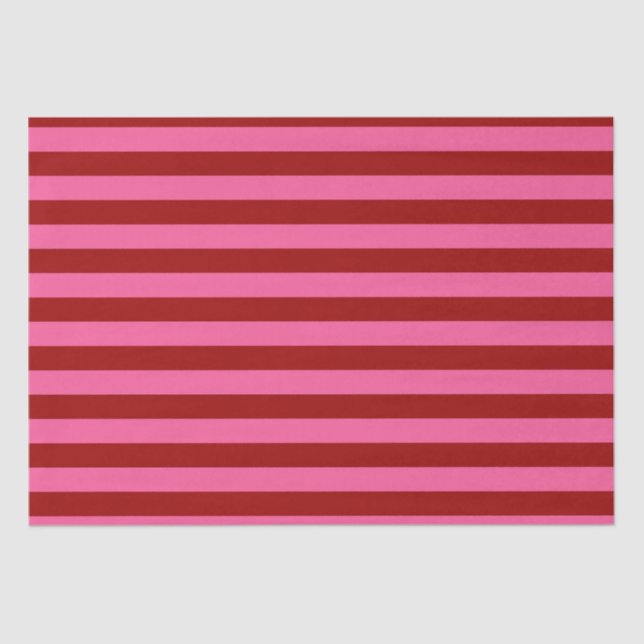 Maroon Red Pink Stripes Design Seidenpapier (Vorderseite)