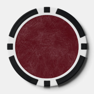 Maroon Red Retro Grunge Scratched Texture Pokerchips