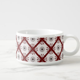 Maroon Red Retro Spiro Geometric Muster Duvet Cov Kleine Suppentasse