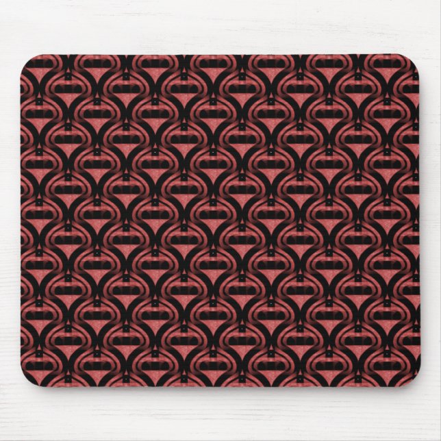 Maroon Retro Cool Mousepad (Vorne)
