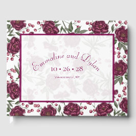 Maroon Rose Wedding Gästebuch