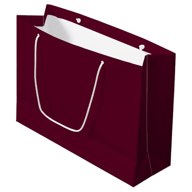 Maroon schlicht minimalistisch große geschenktüte (Vorderseite Schrägansicht)
