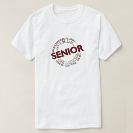Maroon Senior Class of Distressed Abzeichen T-Shirt