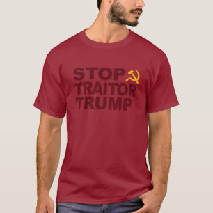 Maroon-Shirt "Stopp Traitor Trump" T-Shirt