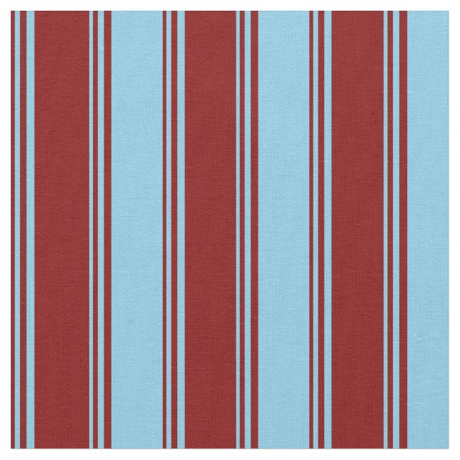 Maroon & Sky Blue Lines Muster Stoff (Nahaufnahme)