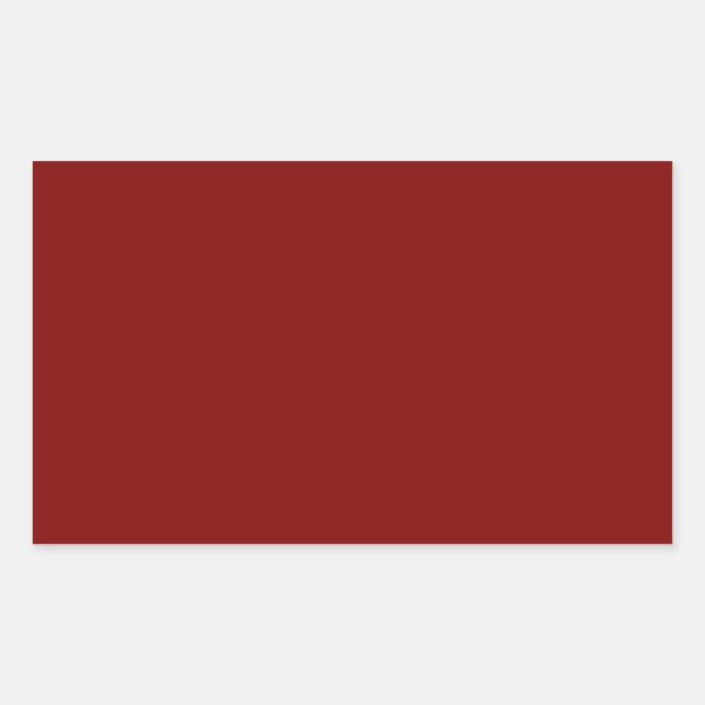 Maroon Solid Color Rechteckiger Aufkleber (Vorderseite)