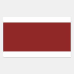 Maroon Solid Color Rechteckiger Aufkleber