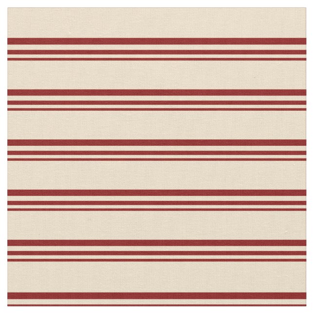 Maroon & Tan Stripes Stoff (Nahaufnahme)