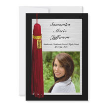 Maroon Tassel mit Foto Graduation Party