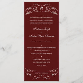 Maroon Texas Lone Star Hochzeit Einladungen