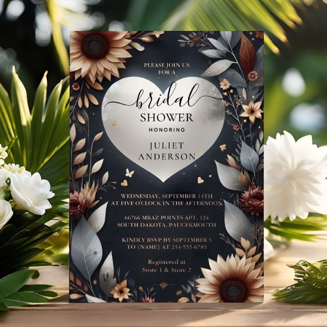 Maroon Traditional Fall Burgund Brautparty Folieneinladung (Von Creator hochgeladen)