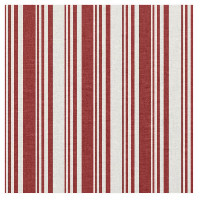 Maroon und Beige Farblinte/Streifen-Muster Stoff (Nahaufnahme)