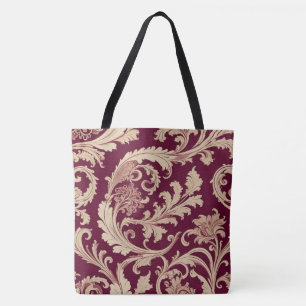 Maroon und Beige Vintages Muster