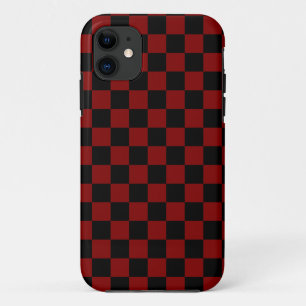 Maroon und Black Checkered Vintag Case-Mate iPhone Hülle
