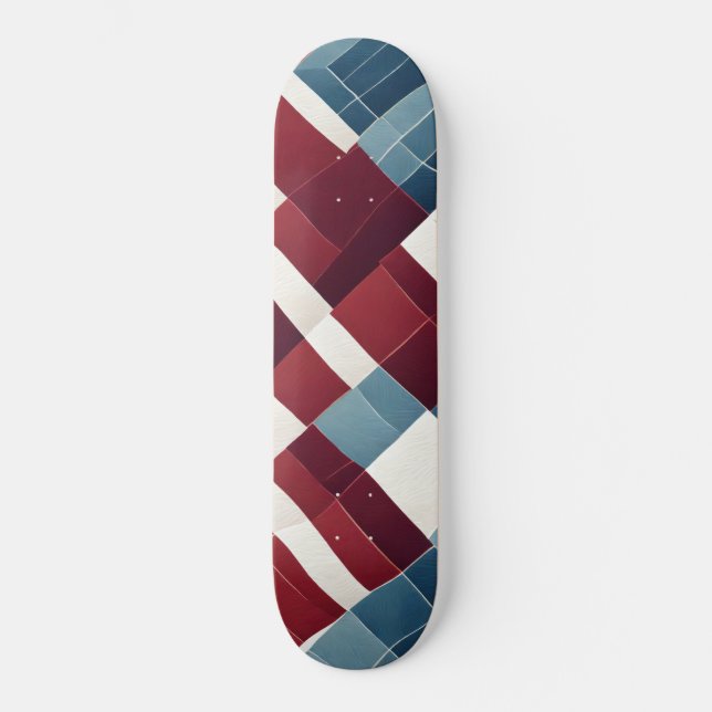 Maroon und blauer Hintergrund mit Texturen Skateboard (Vorderseite)