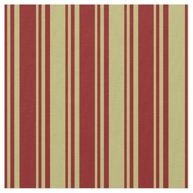 Maroon und Dark Khaki Lines Pattern Stoff (Nahaufnahme)