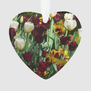 Maroon und Gelbe Tulips farbenfrohe Blumen Ornament