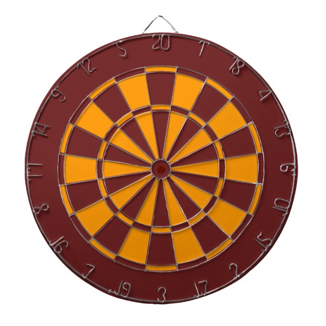 Maroon und Gold Dartscheibe (vorne)