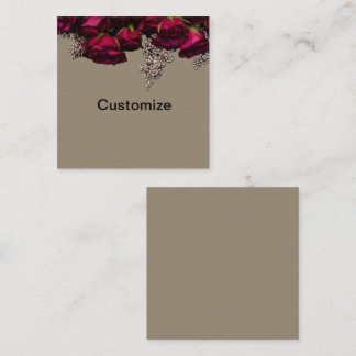 Maroon und Grau florale Flachbildschirm Mitteilungskarte