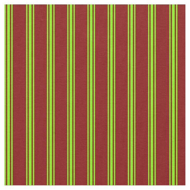 Maroon und grüne Linien/Streifen Muster Stoff (Nahaufnahme)