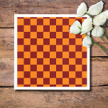 Maroon und Orange Checkered Vintag Serviette<br><div class="desc">Maroon und Orange Checkered Vintag</div>