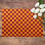 Maroon und Orange Checkered Vintag Stofftischset<br><div class="desc">Maroon und Orange Checkered Vintag</div>