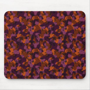 maroon und orange Tarnung abstrakt Mousepad