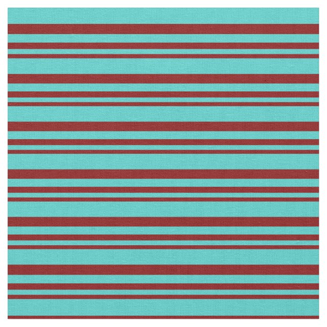 Maroon- und Türkisstreifen/Linienmuster Stoff (Nahaufnahme)