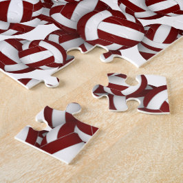 Maroon-Volleyball-Team farbenfroh Jungs Mädchen Puzzle