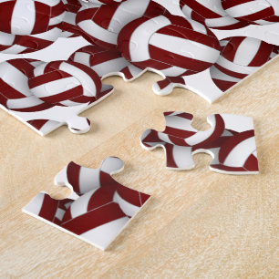 Maroon-Volleyball-Team farbenfroh Jungs Mädchen Puzzle